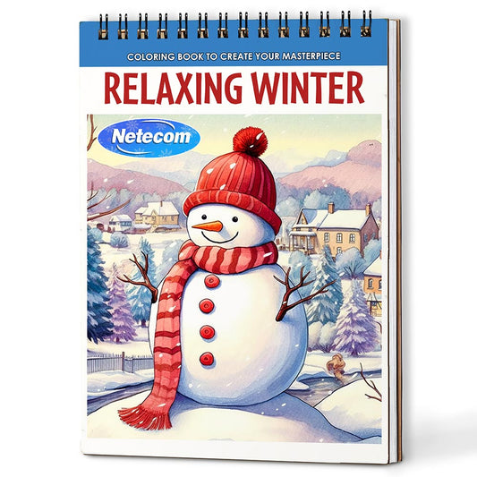 Netecom Relaxing Winter Coloring Book For Adults