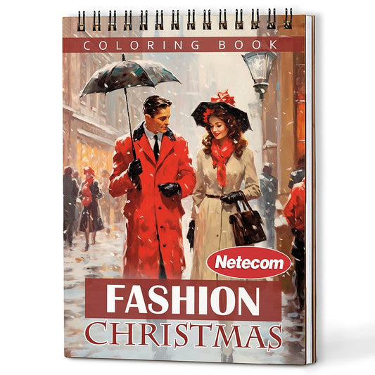 Netecom Christmas Fashion Coloring Book For Adults