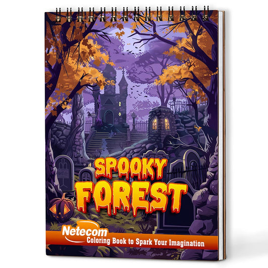 Netecom Spooky Forest Coloring Book For Adults
