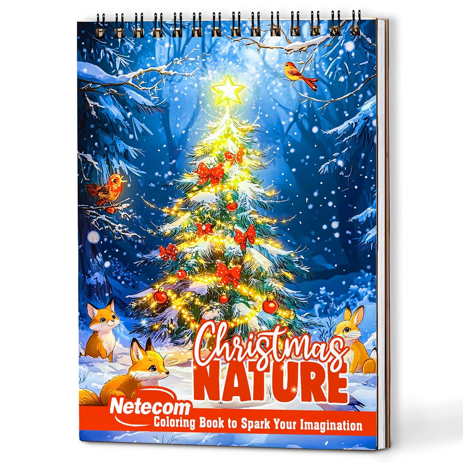 Netecom Christmas Nature Coloring Book For Adults