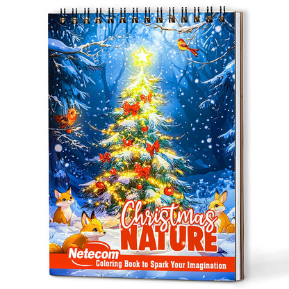 Netecom Christmas Nature Coloring Book For Adults