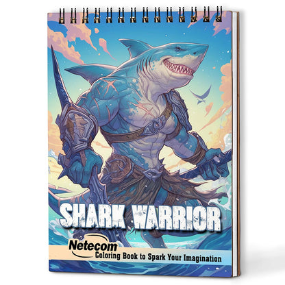 Netecom Shark Warrior Coloring Book For Adults