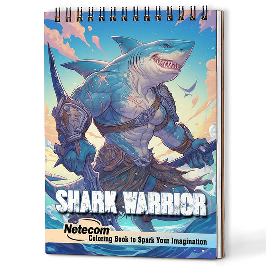 Netecom Shark Warrior Coloring Book For Adults