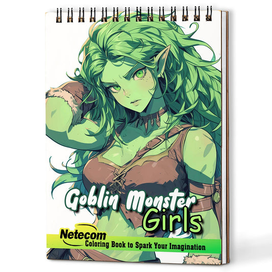 Netecom Goblin Monster Girls Coloring Book For Adults