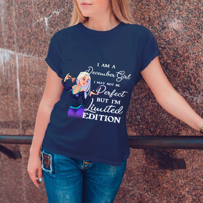 Netecom Limited Edition December Girl Tee - Fun and Stylish Gift for Women Born in December