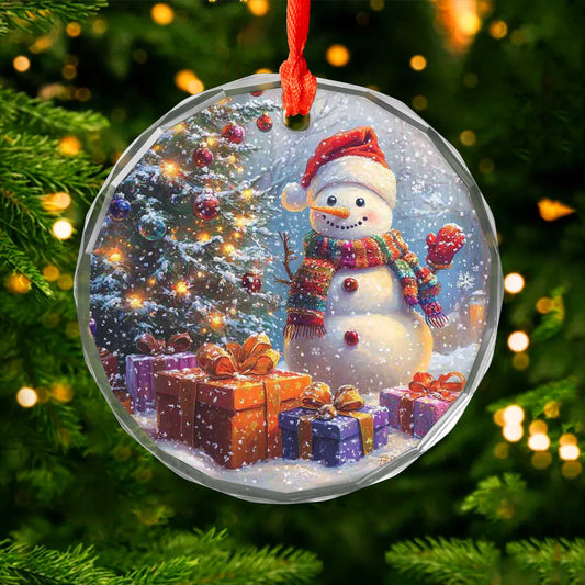 Netecom Snowman with Presents Christmas Ornament – Bright Holiday Tree Decoration