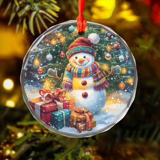 Netecom Colorful Snowman Ornament – Christmas Tree Decoration with Presents and Winter Vibes