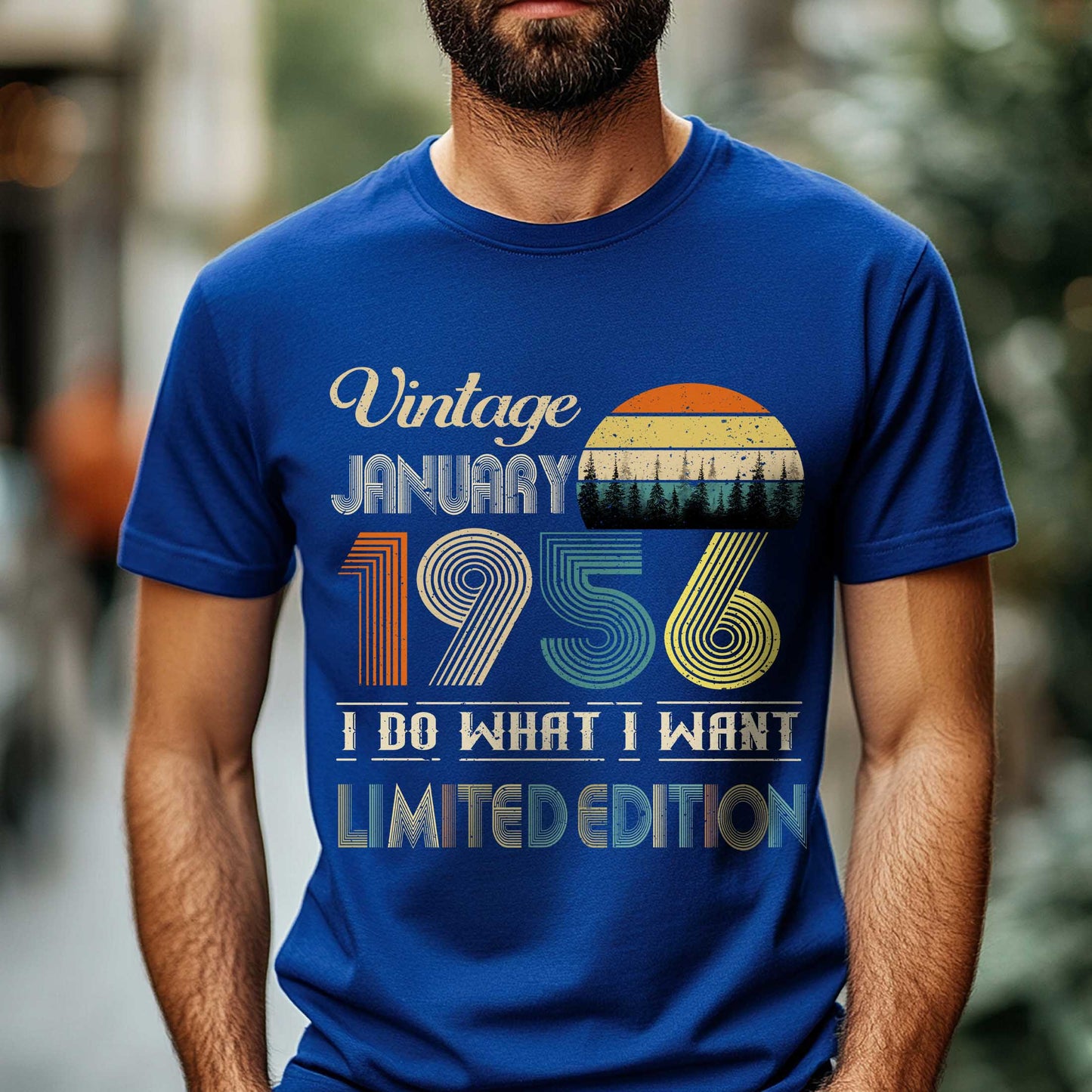 Netecom Vintage January 1956 T-Shirt, I Do What I Want Limited Edition, Retro Graphic Tee, Perfect Birthday Gift for Men