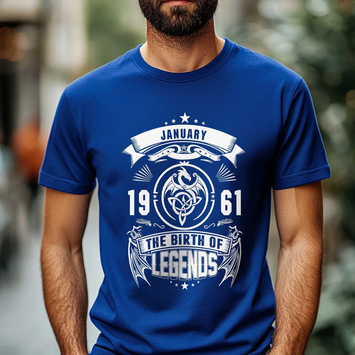 Netecom January 1961 Birth of Legends T-Shirt for Men, Vintage 1961 Birthday Shirt, Classic Legend Tee, Perfect Gift for 1961 Birthday