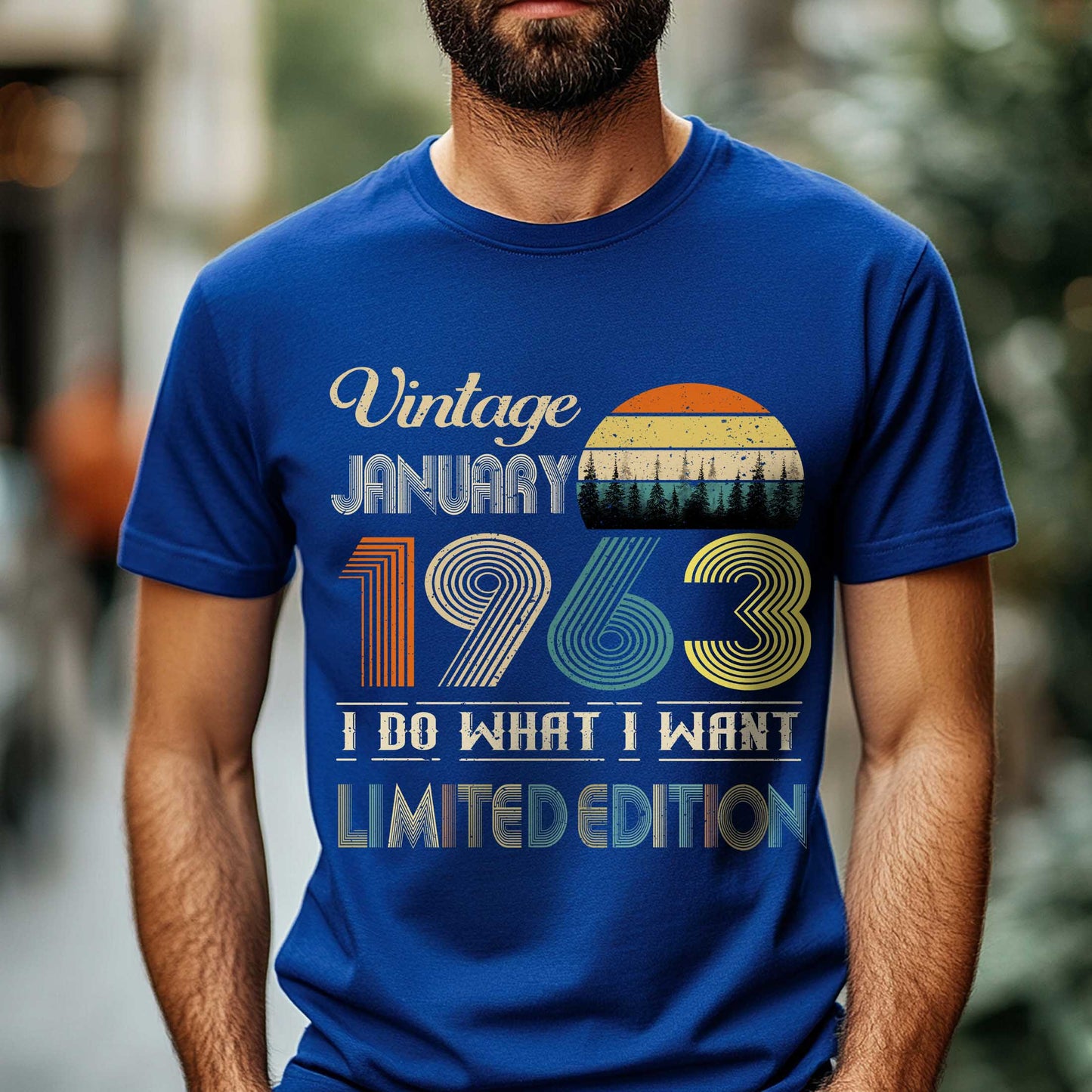 Netecom Vintage January 1963 T-Shirt, I Do What I Want Limited Edition, Retro Graphic Tee, Perfect Birthday Gift for Men