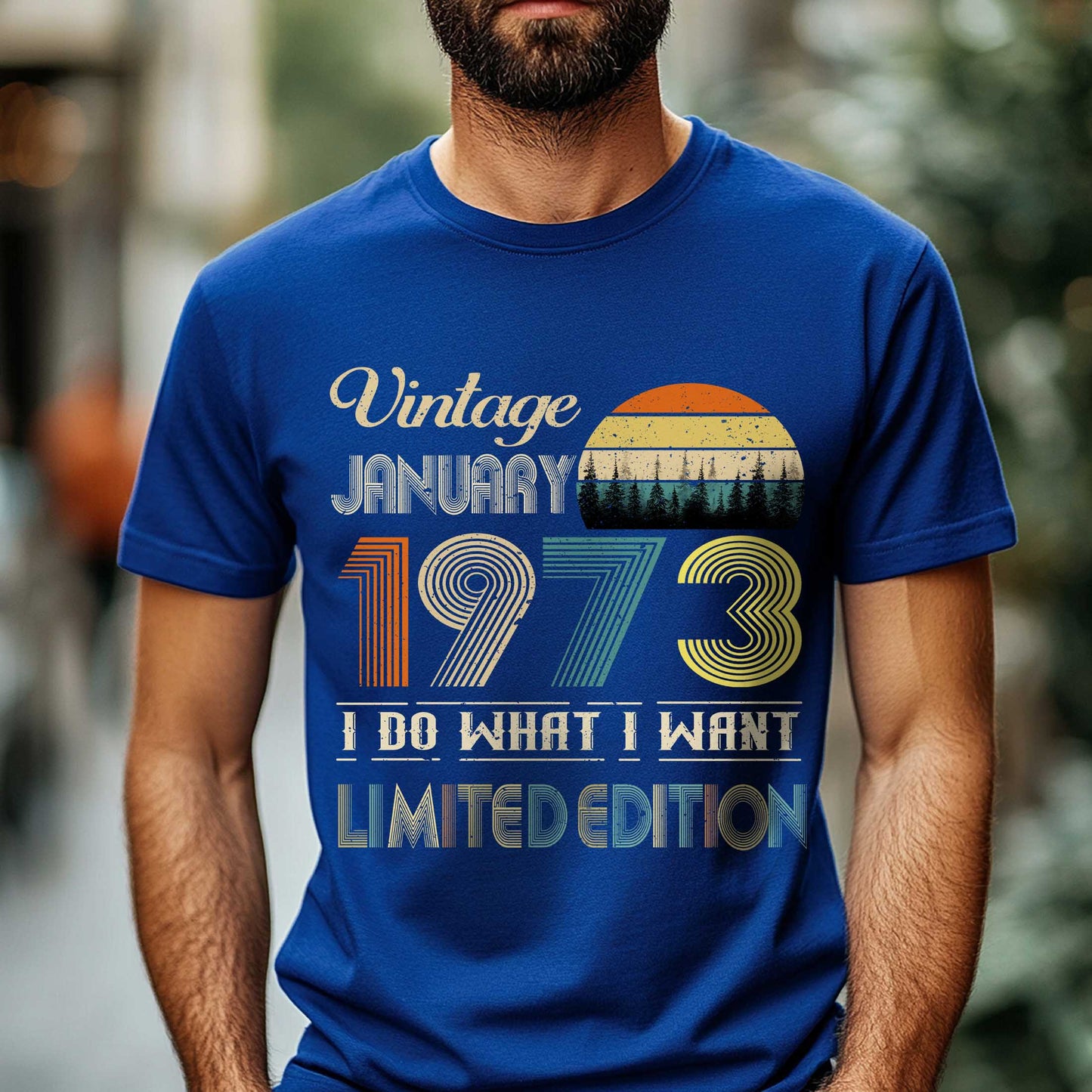 Netecom Vintage January 1973 T-Shirt, I Do What I Want Limited Edition, Retro Graphic Tee, Perfect Birthday Gift for Men