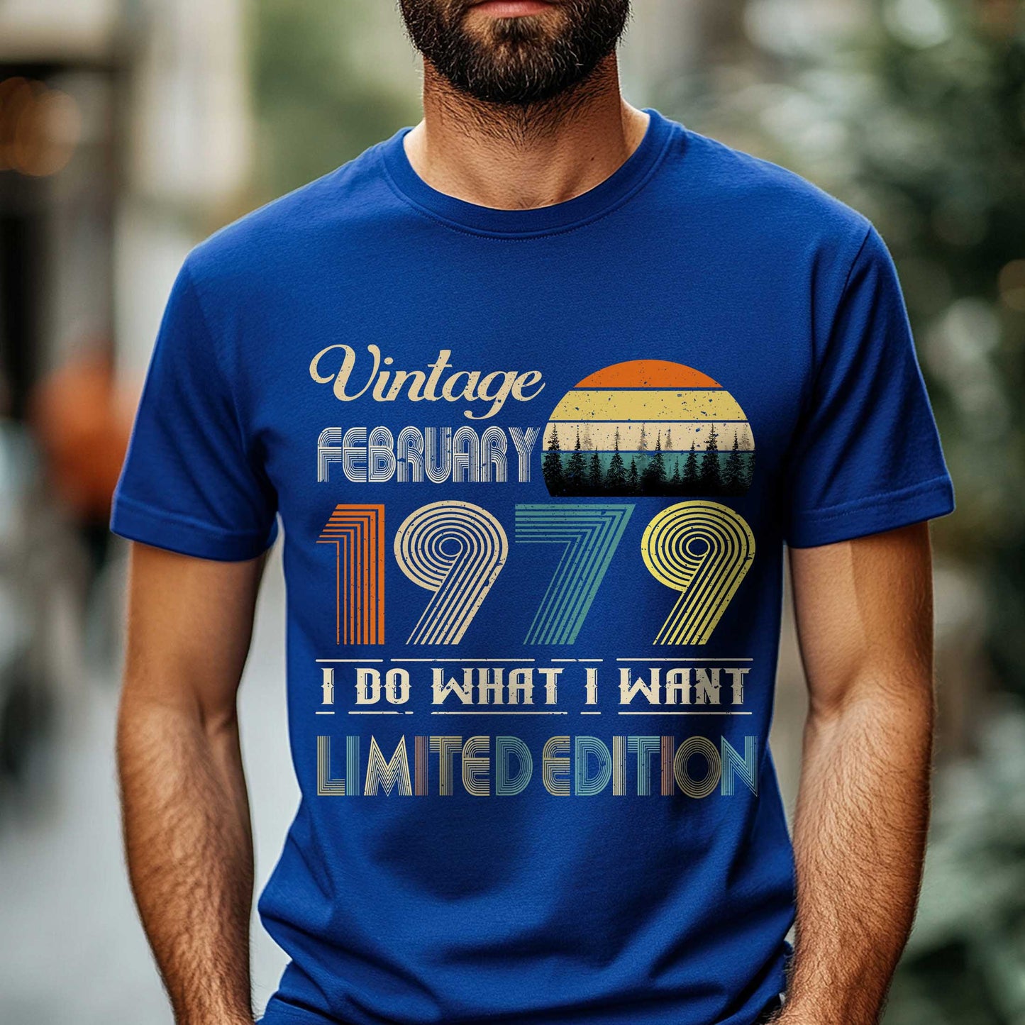 Netecom Vintage February 1979 T-Shirt, I Do What I Want Limited Edition, Retro Graphic Tee, Perfect Birthday Gift for Men