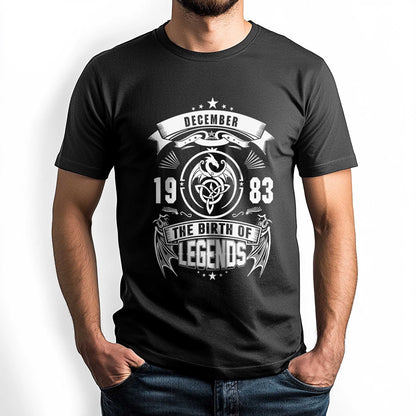 Netecom December 1983 The Birth of Legends T-Shirt for Men, Vintage 1983 Birthday Shirt, Classic Legend Tee, Perfect Gift for 1983 Birthday