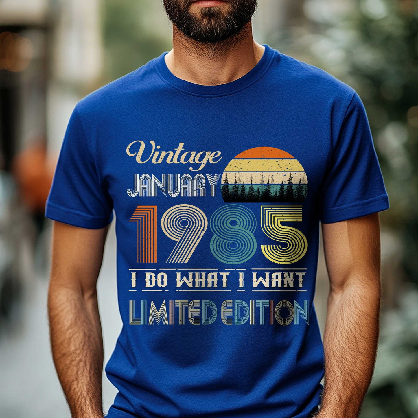 Netecom Vintage January 1985 T-Shirt, I Do What I Want Limited Edition, Retro Graphic Tee, Perfect Birthday Gift for Men