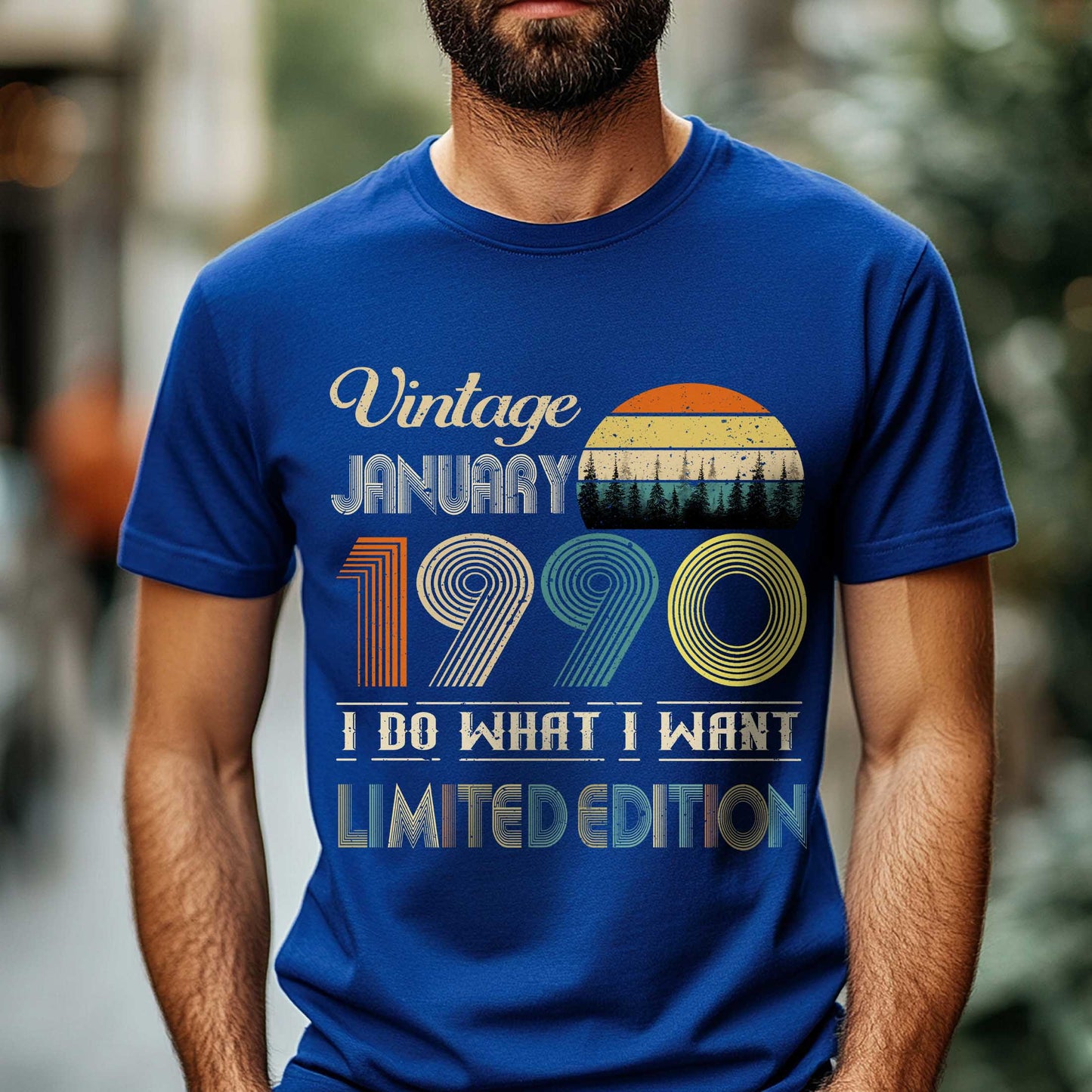 Netecom Vintage January 1990 T-Shirt, I Do What I Want Limited Edition, Retro Graphic Tee, Perfect Birthday Gift for Men