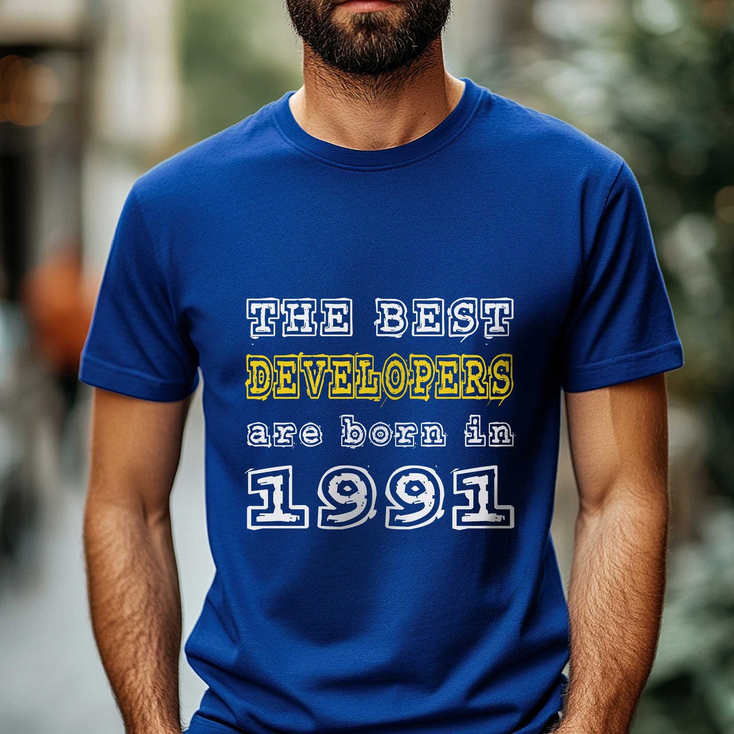 Netecom The Best Developers Are Born in 1991 T-Shirt, Style Birthday Shirt for Men, Perfect Gift for 1991 Birth Year