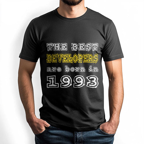 Netecom The Best Developers Are Born in 1993 T-Shirt, Style Birthday Shirt for Men, Perfect Gift for 1993 Birth Year