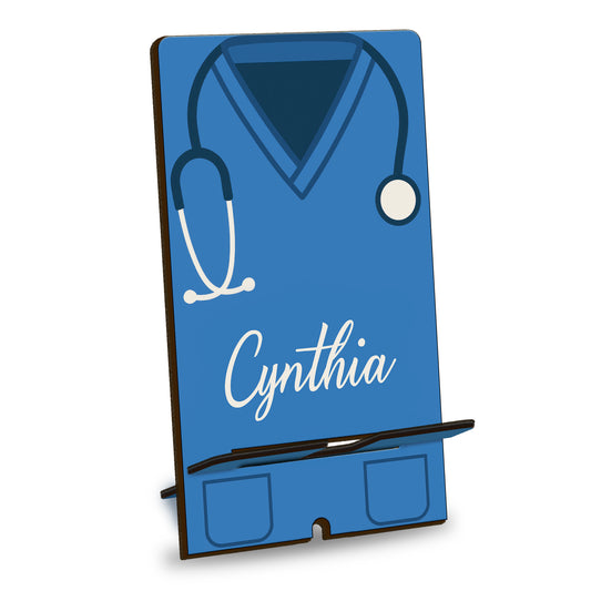 Netecom Custom Phone Stand with Personalized Name, Nurse-Themed Style for Desk or Office Use - Perfect Gift for Healthcare Workers