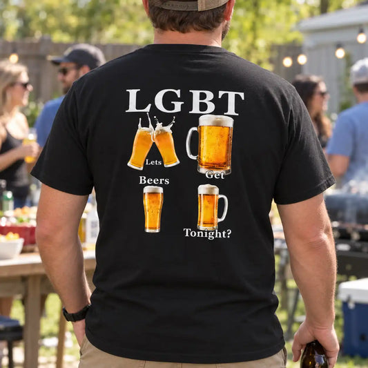 LGBT Let's Get Beers Funny Drinking Shirt