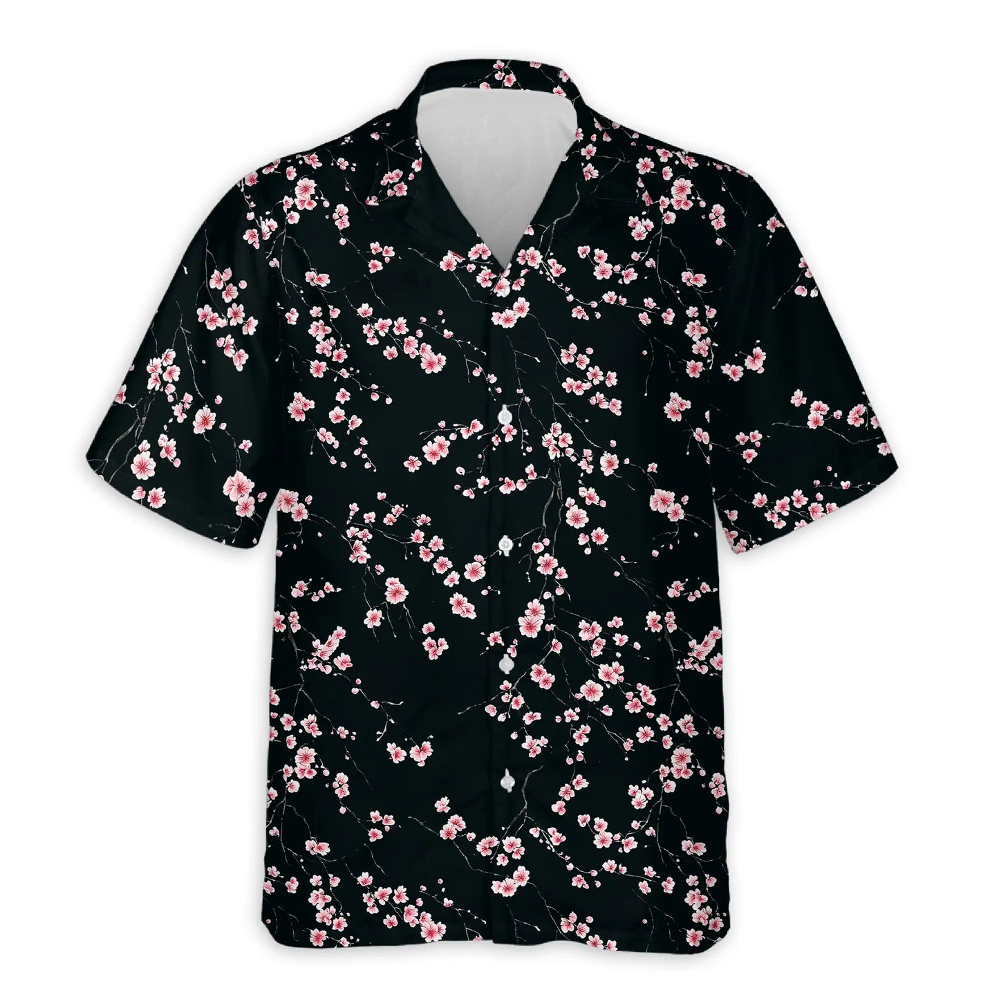 Sakura Cherry Blossom Hawaiian Shirt- Summer Beach Style| Netecom