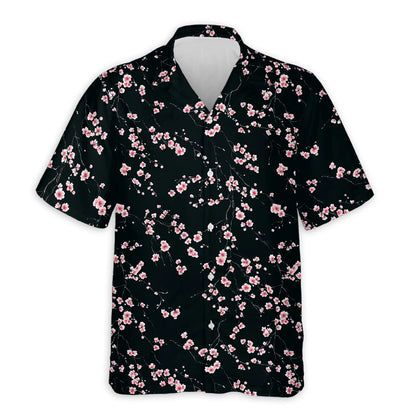 Sakura Cherry Blossom Hawaiian Shirt- Summer Beach Style| Netecom