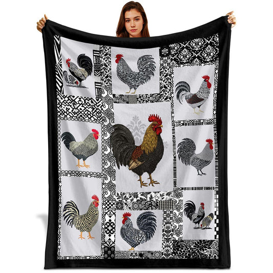 Folk Art Chicken Blanket