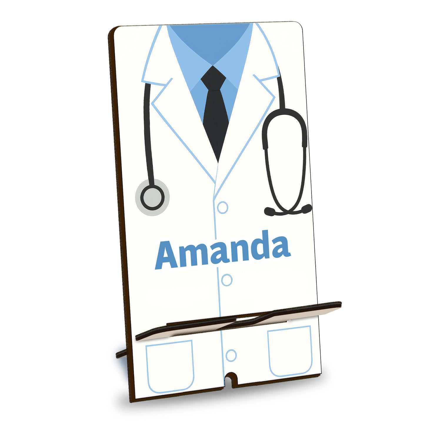 Netecom Customizable Phone Stand with Professional Doctor Design, Personalized Name - Perfect Christmas Gift for Doctors