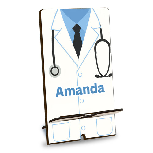 Netecom Customizable Phone Stand with Professional Doctor Design, Personalized Name - Perfect Christmas Gift for Doctors