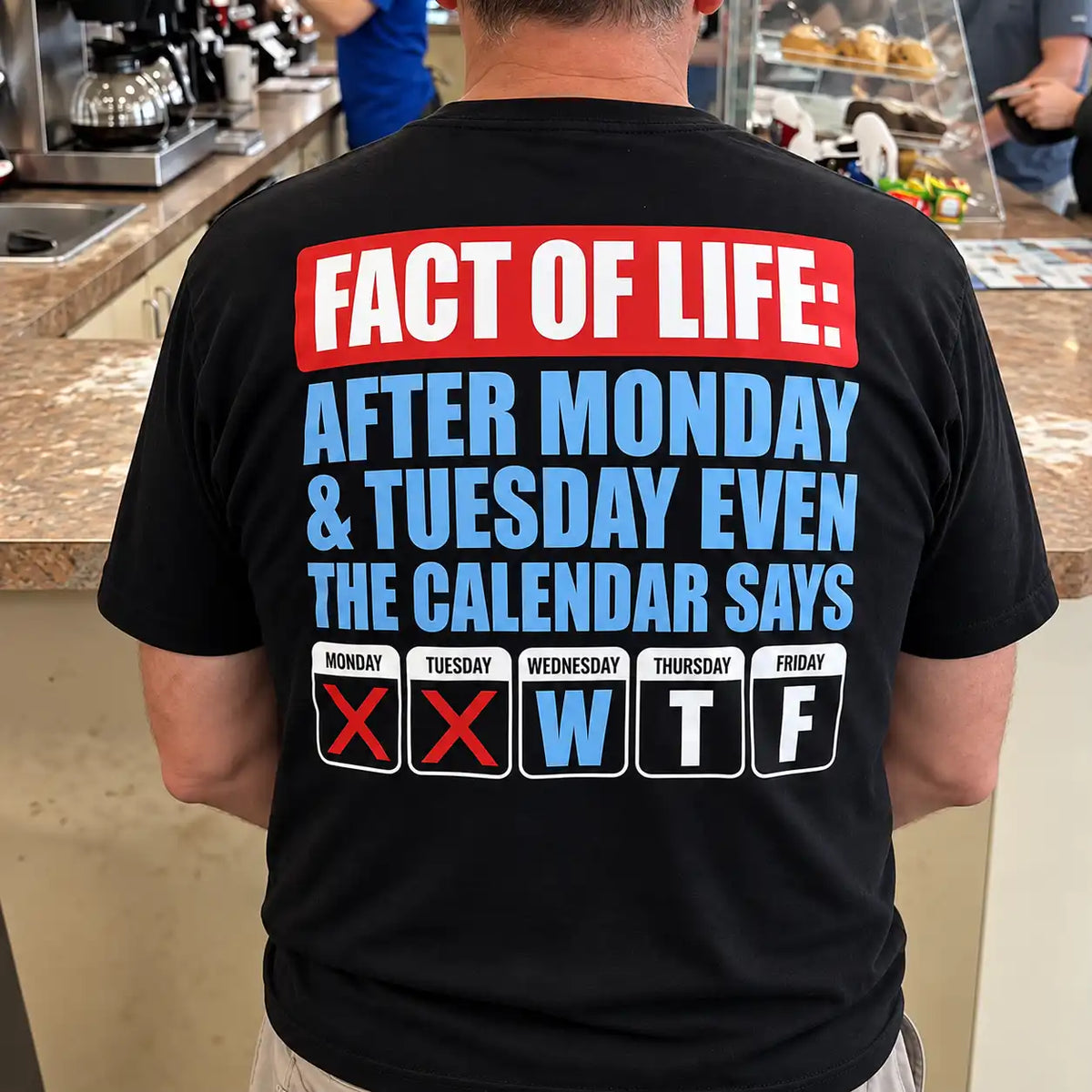 After Monday And Tuesday Even The Calendar Says WTF Funny Shirt