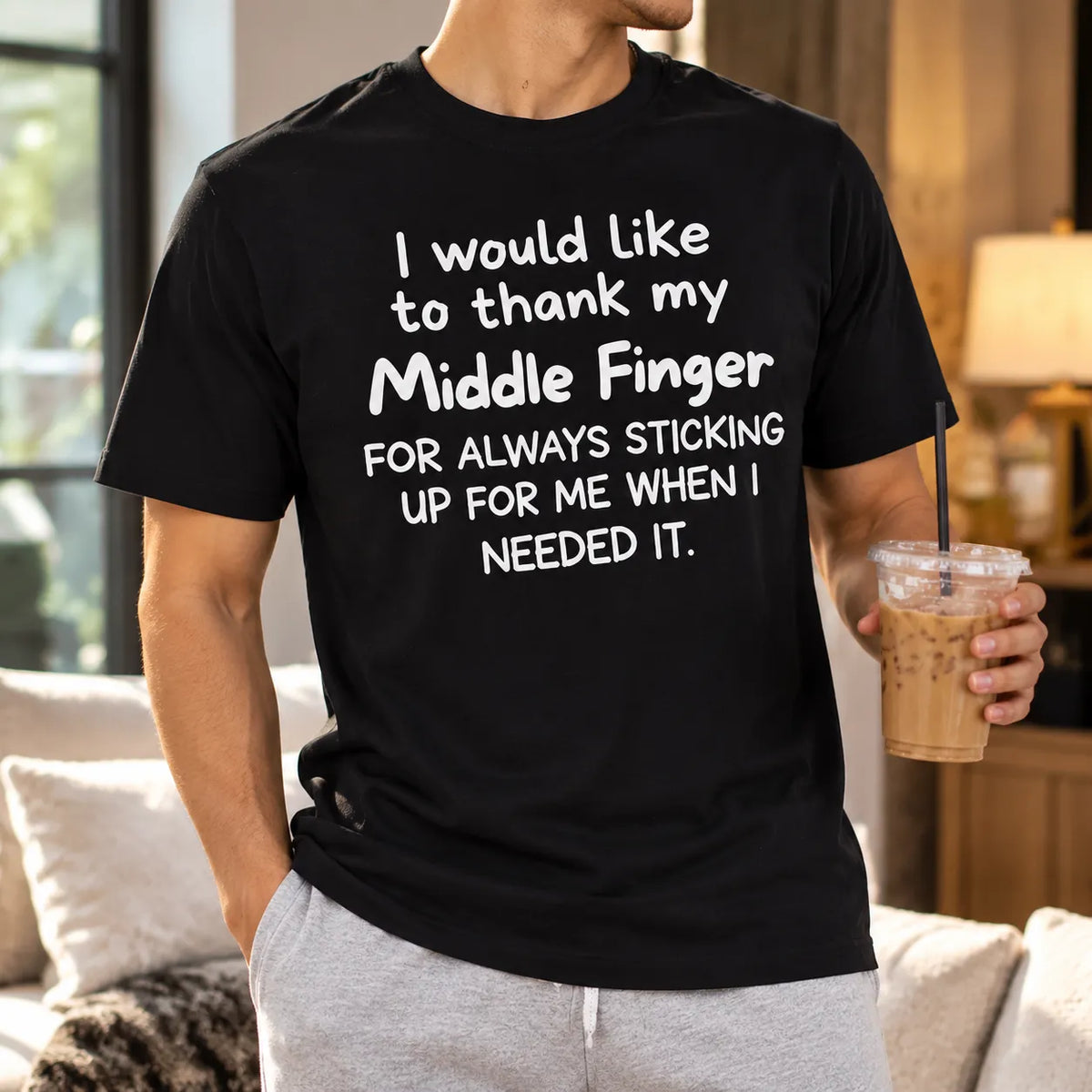 I Would Like To Thank My Middle Finger Funny Sarcastic Shirt