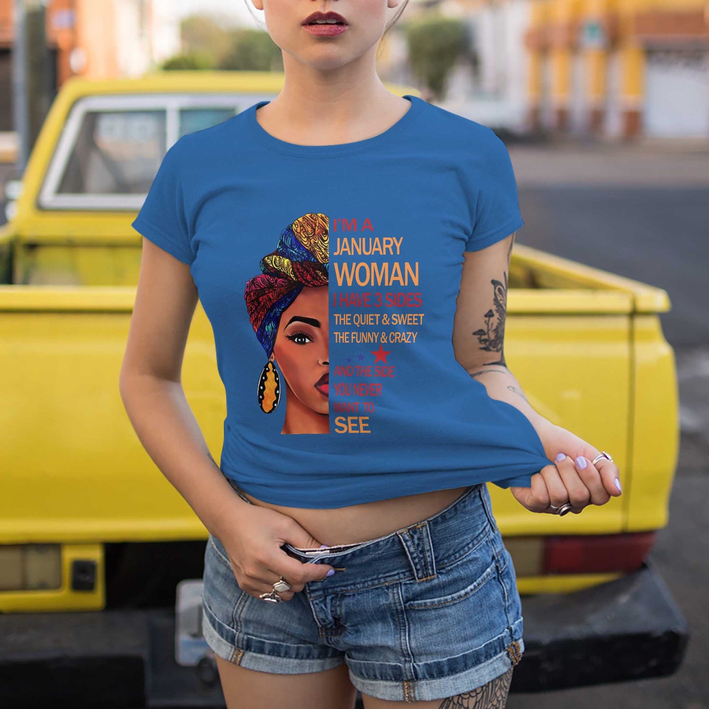 Netecom I'm a January Woman T-Shirt - Funny Birthday Shirt for Women - Inspirational Shirt for January Born Queen
