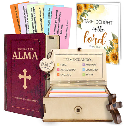 Netecom Spanish Bible Verse Box Set, 150 Daily Scripture Cards, Caja De Versículos De La Biblia, Regalos Cristianos, Gift for Women, Inspiration Christian Gifts