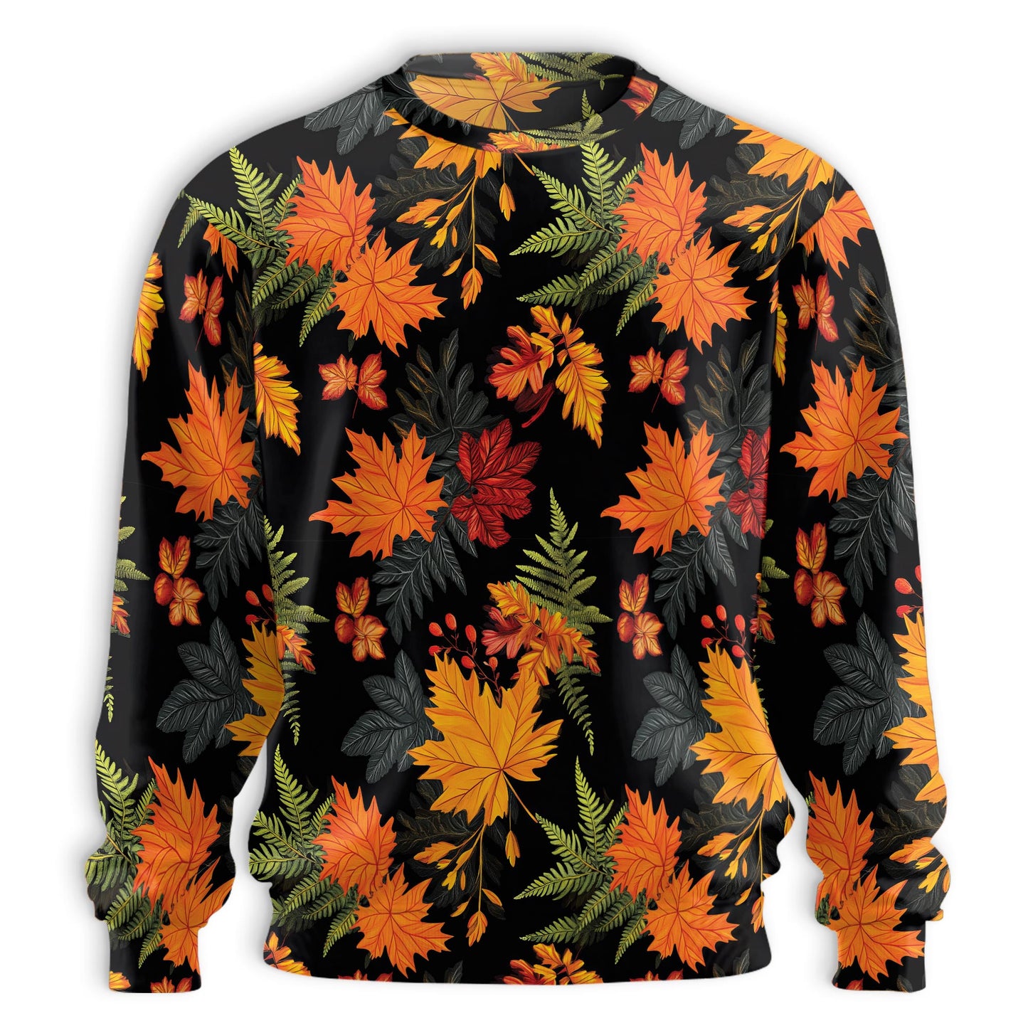Netecom Vintage Autumn Maple Leaves Sweatshirt 3D All Over Print, Fall Season Outfit, Crewneck Pullover for Costume Party