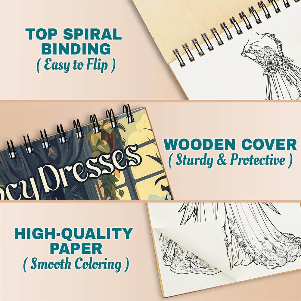 Netecom Fancy Dresses Coloring Pages For Adults