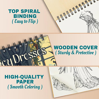 Netecom Fancy Dresses Coloring Pages For Adults