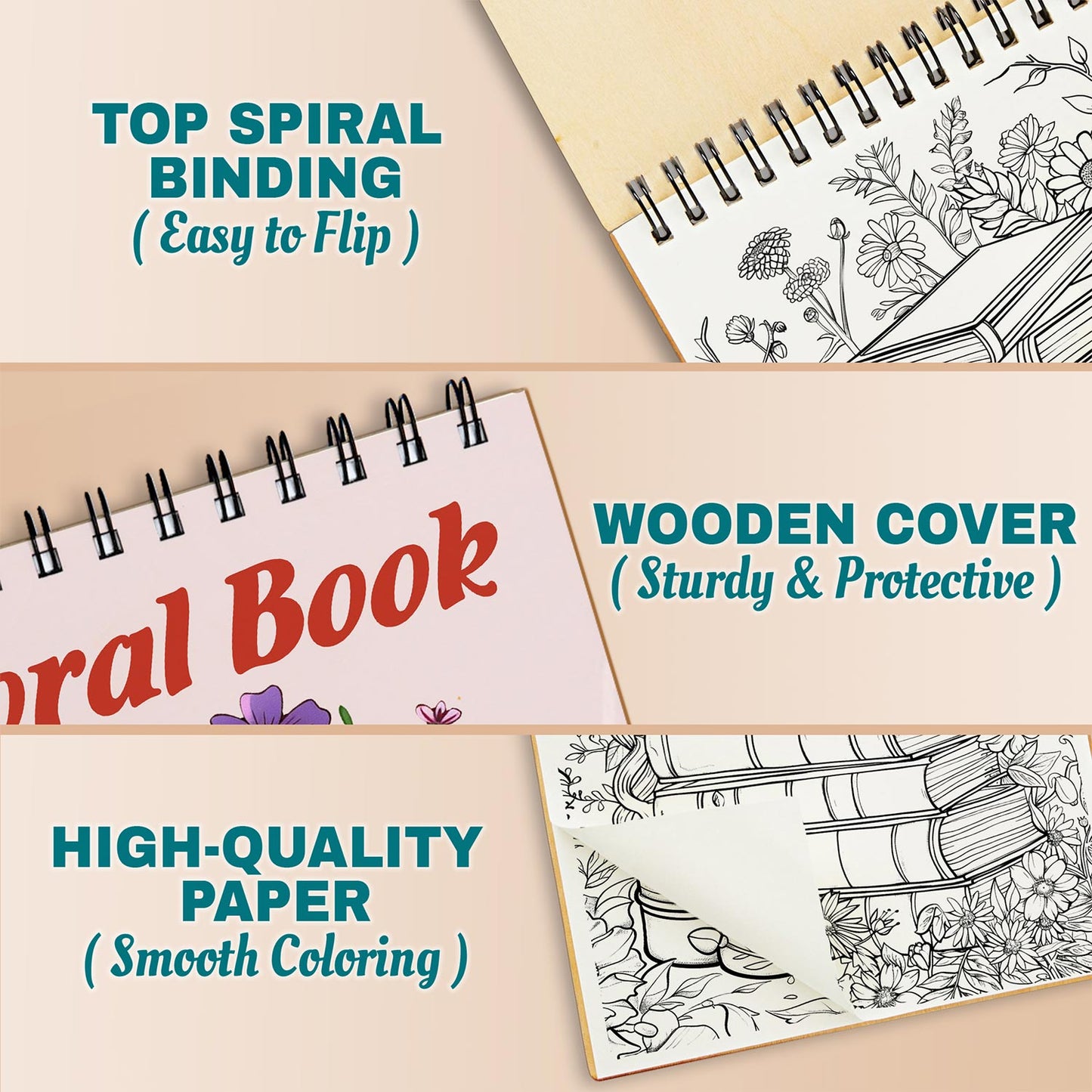 Netecom Floral Book Coloring Pages For Adults