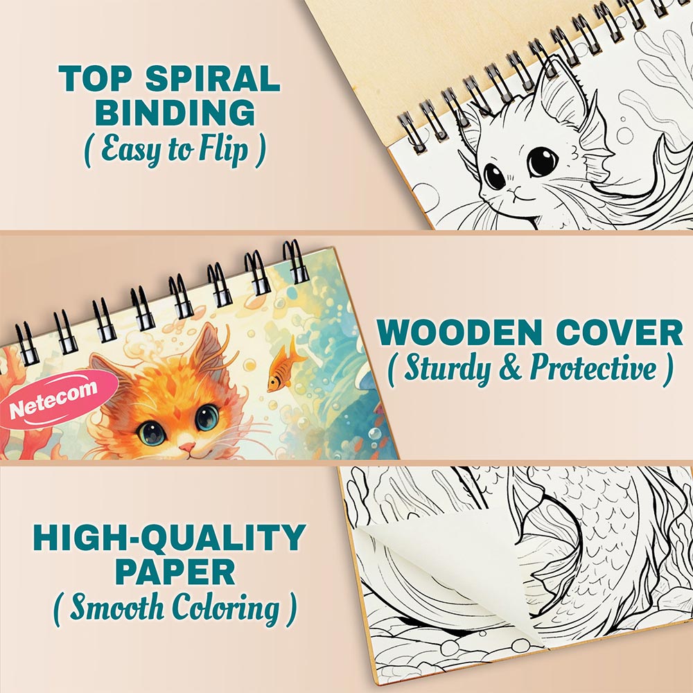 Netecom Mermaid Kittens Coloring Pages For Adults