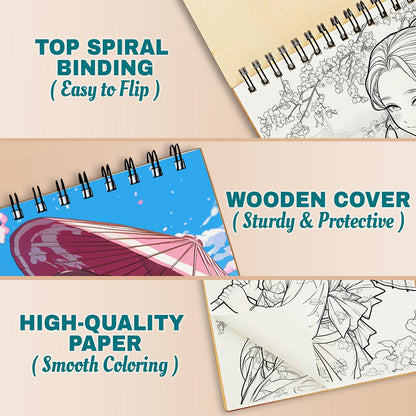 Netecom Pretty Kimono Coloring Pages For Adults