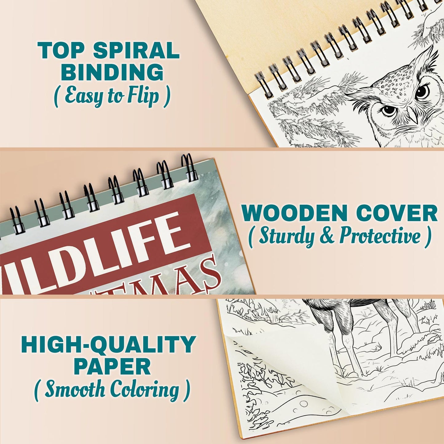Netecom Christmas Wild Life Coloring Pages For Adults