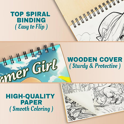 Netecom Farmer Girl Coloring Pages For Adults