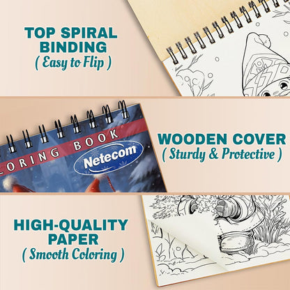 Netecom Winter Gnomes Coloring Pages For Adults