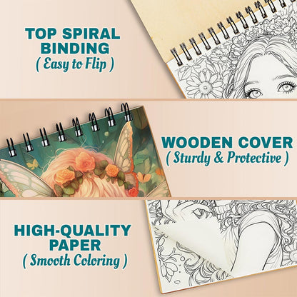 Netecom Beauties in Fairyland Coloring Pages For Adults