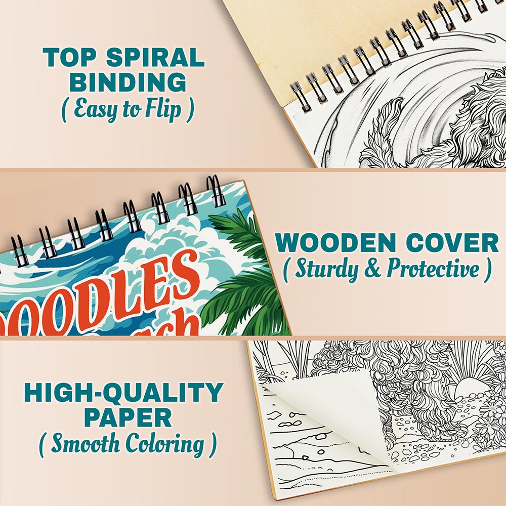 Netecom Doodles at the Beach Coloring Pages For Adults