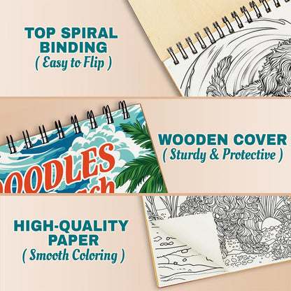 Netecom Doodles at the Beach Coloring Pages For Adults