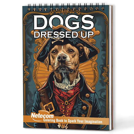 Netecom Dogs Dressed Up Coloring Book For Adults