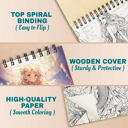 Anime Mermaid Girls Coloring Pages For Adults