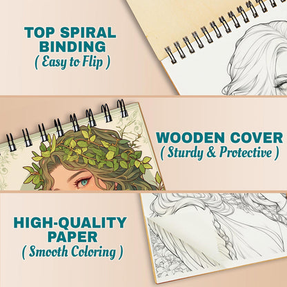 Netecom Mythical Women Coloring Pages For Adults