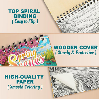 Spring Scenes Coloring Pages For Adults