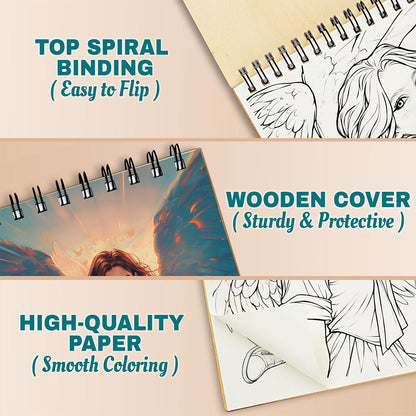 Netecom Modern Angel Coloring Pages For Adults