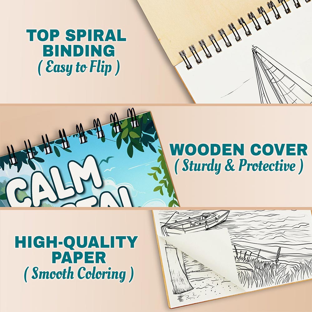 Netecom Calm Coastal Coloring Pages For Adults